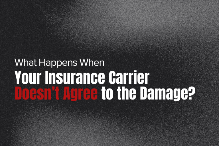 insurance carrier doesn't agree to the damage